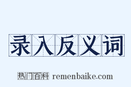 录入反义词是什么意思的图片
